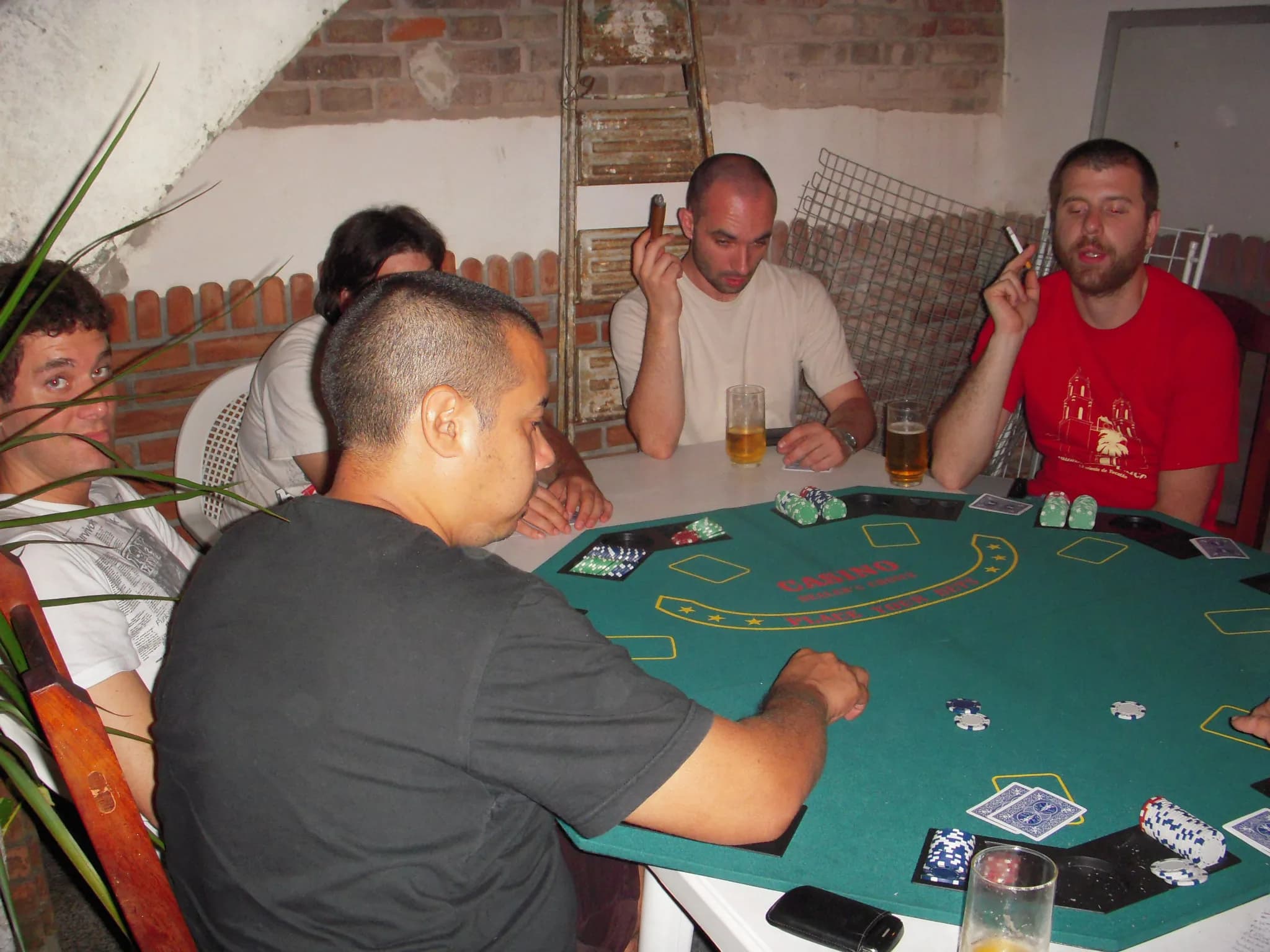 Asado. Partida de poker.